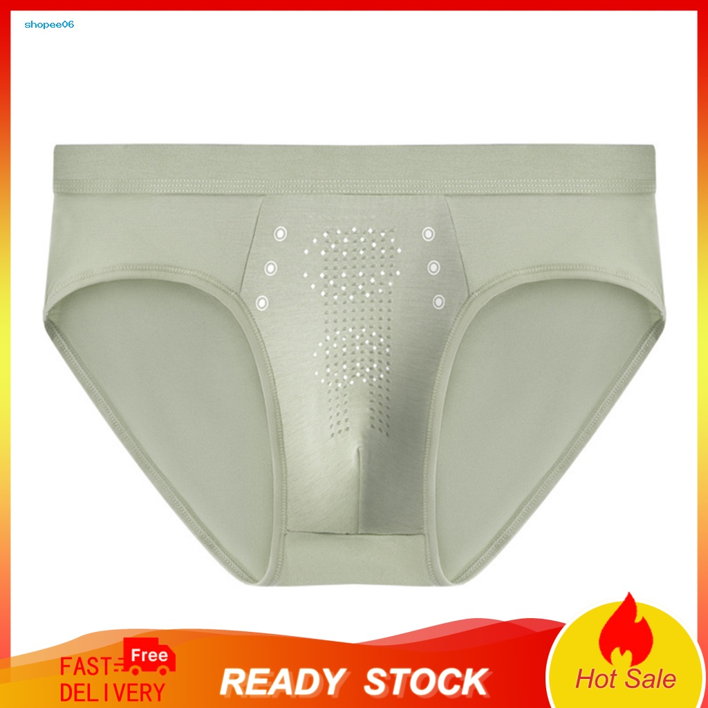 Pemg Quần Lót Nam Khoét Lỗ Nhỏ Siêu Co Giãn Thoáng Khí Lưng Thấp Màu Trơn Chống Tĩnh Điện Kích Thước Lớn