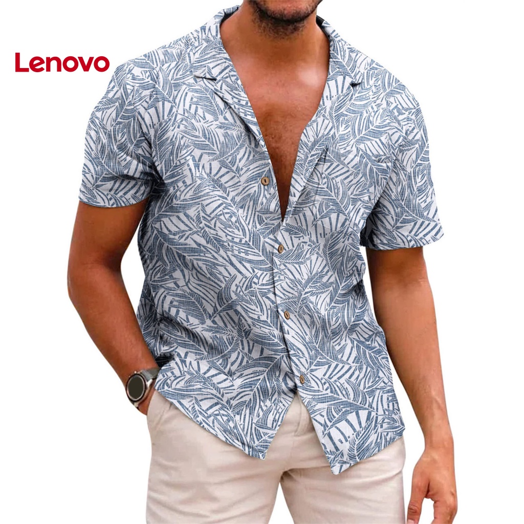 Áo Sơ Mi Tay Ngắn In Họa Tiết Hoa Hướng Dương Thời Trang Mùa Hè Cho Nam