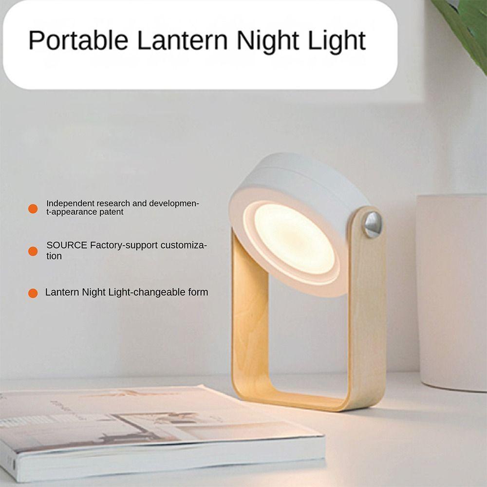 YANN1 Đèn Đọc Sách Sạc Cổng USB Tay Cầm Bằng Gỗ Có Thể Gập Lại Tiện Dụng