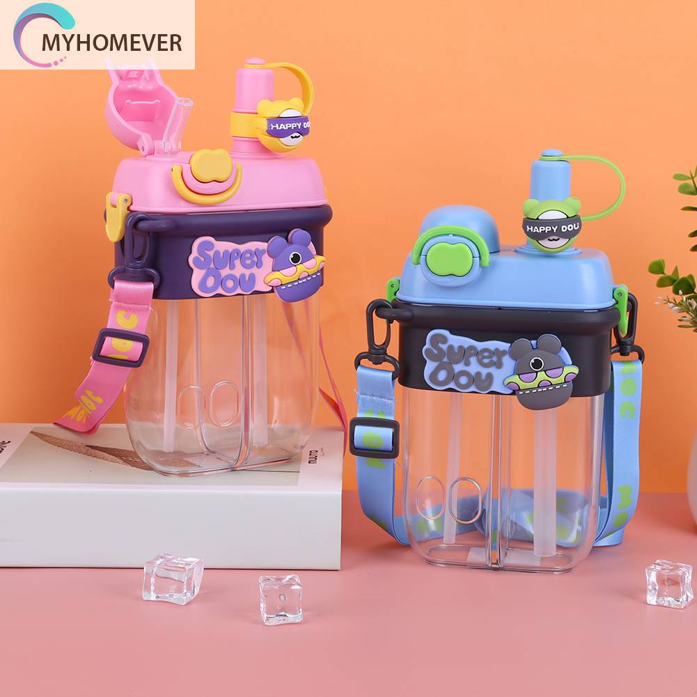 Bình Nước 800ML Thiết Kế Dễ Thương Có Thể Điều Chỉnh Tiện Dụng