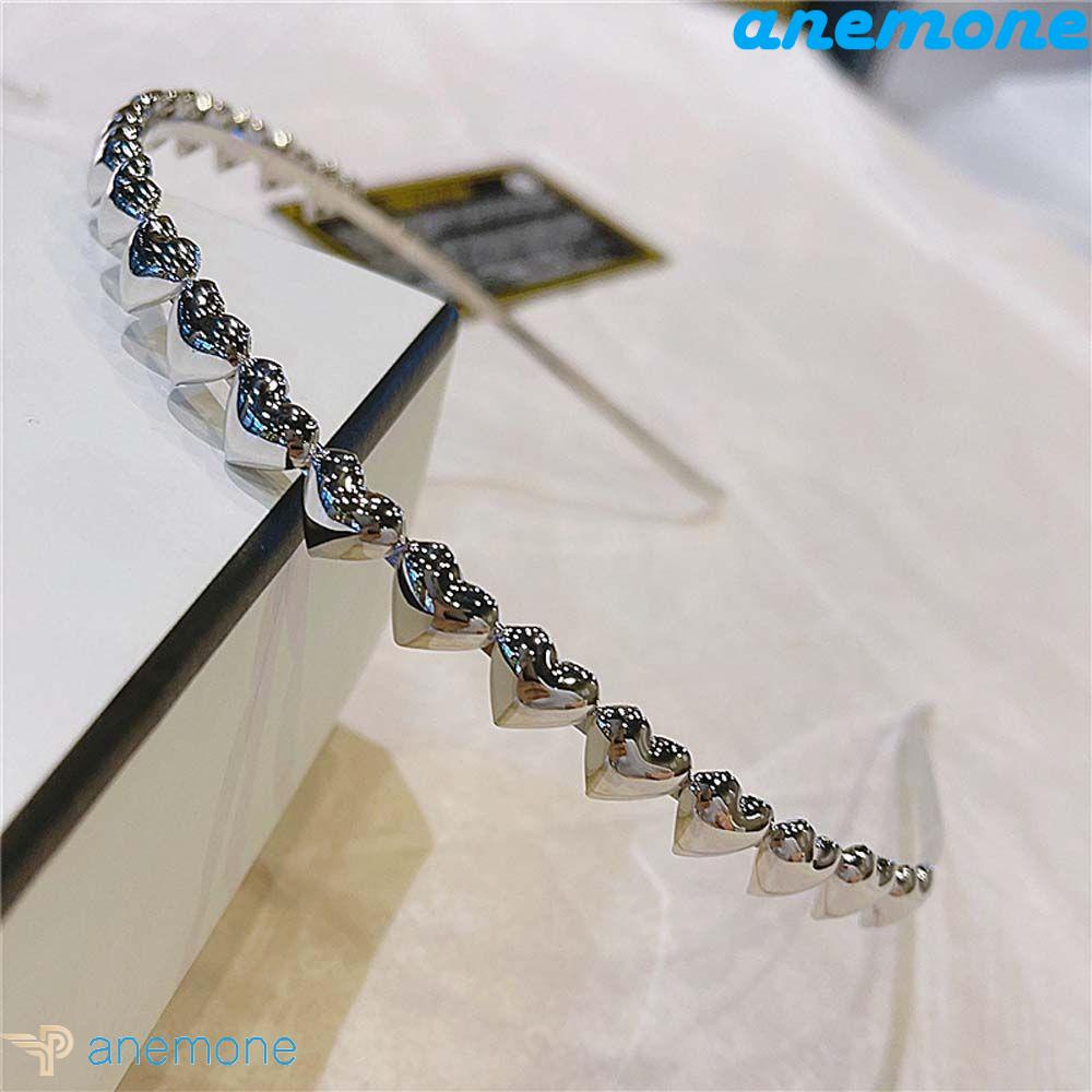 ANEMONE Kẹp Tóc Kim Loại Hình Trái Tim Phong Cách Hàn Quốc Cho Nữ