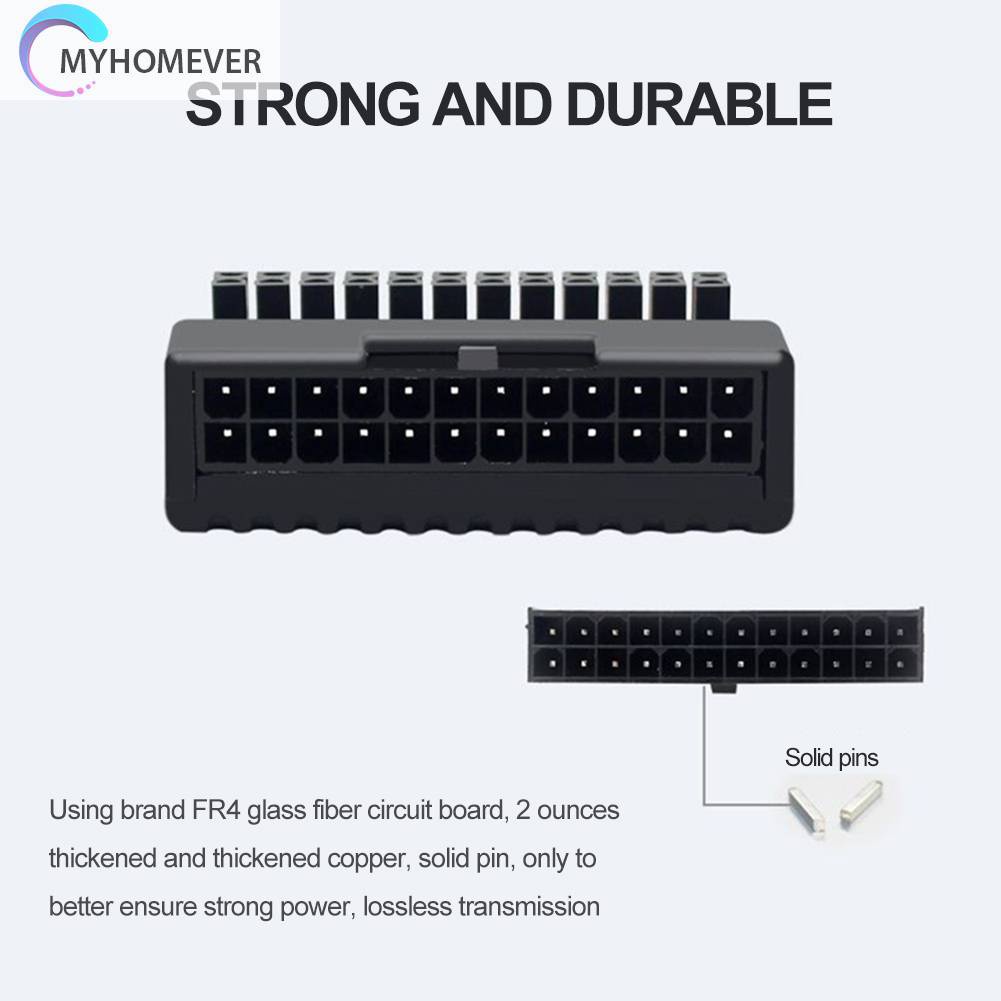 Cáp KếT NốI NguồN ĐiệN ATX 24 Pin Sang 90 Độ 24Pin