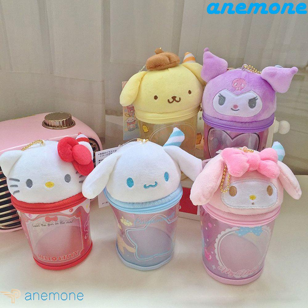 ANEMONE Móc Khóa Hình Ly Nước Nhồi Bông Dễ Thương