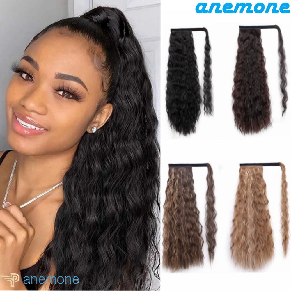 ANEMONE Tóc Giả Nữ Kiểu Tóc Đuôi Ngựa Dài Gợn Sóng Màu Nâu Tự Nhiên Cách Nhiệt