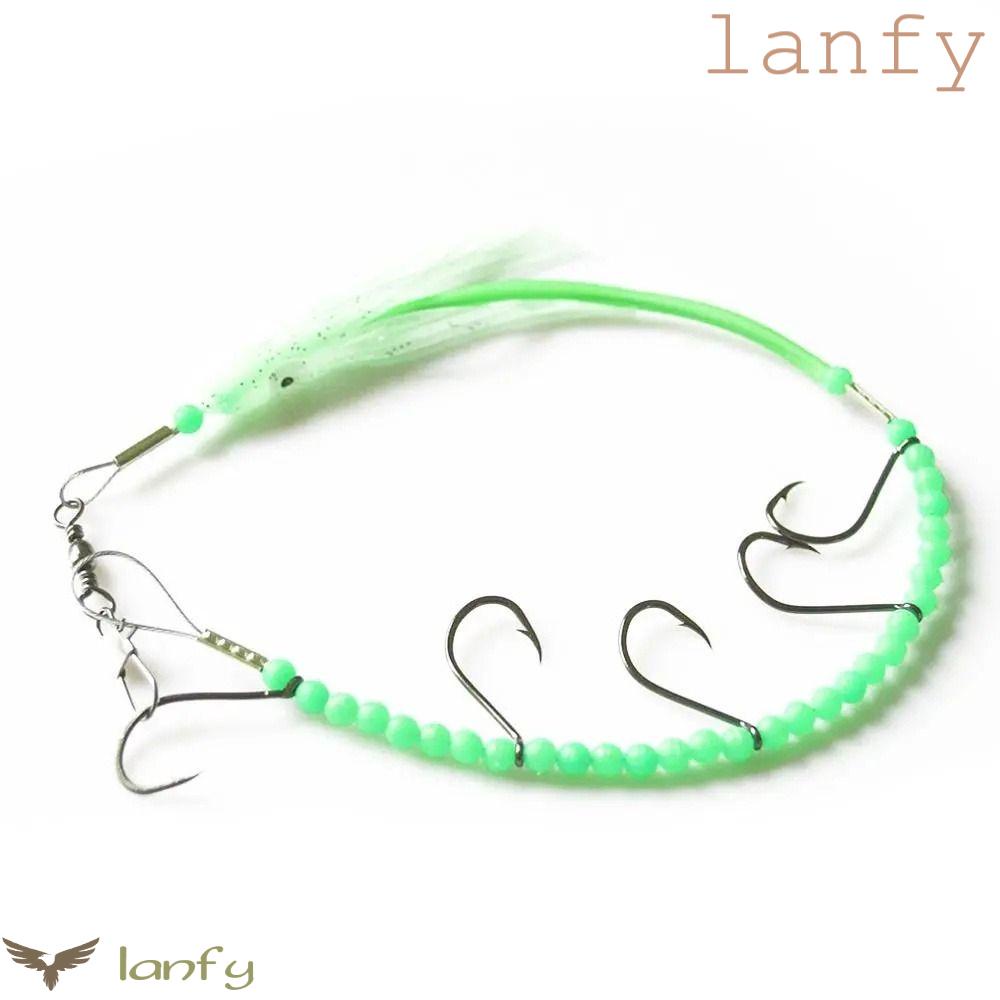 LANFY Dây Móc Mực Phát Sáng Hình Bạch Tuộc Dễ Sử Dụng