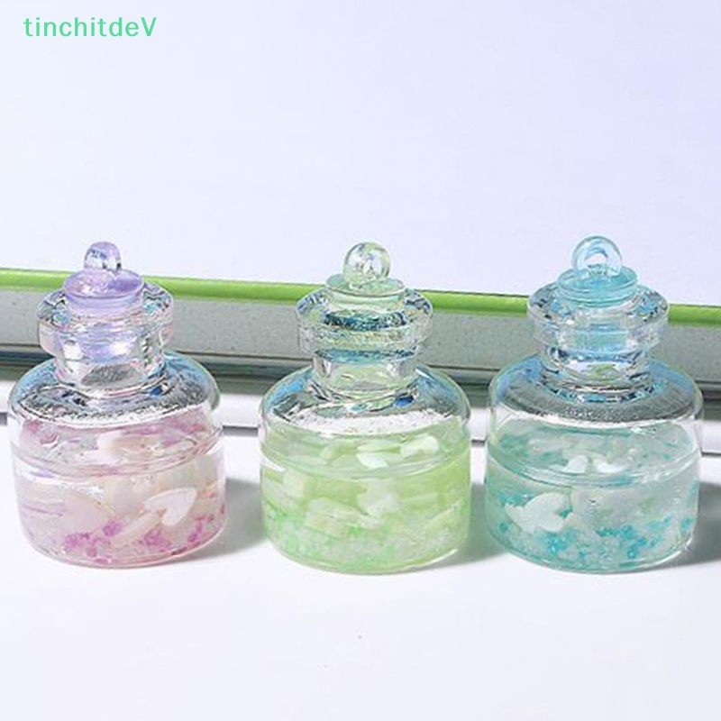Bộ 2 Bình Điều Ước Mini Bằng Nhựa Resin Dạ Quang Màu Sắc Ngẫu Nhiên Trang Trí Bảng Điều Khiển Xe Hơi