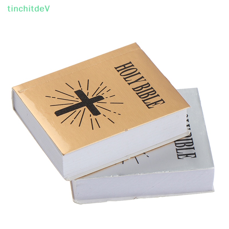 [TinchitdeV] Sách Kinh Thánh Mini Phiên Bản Tiếng Anh 1 / 6 Trang Trí Nhà Búp Bê