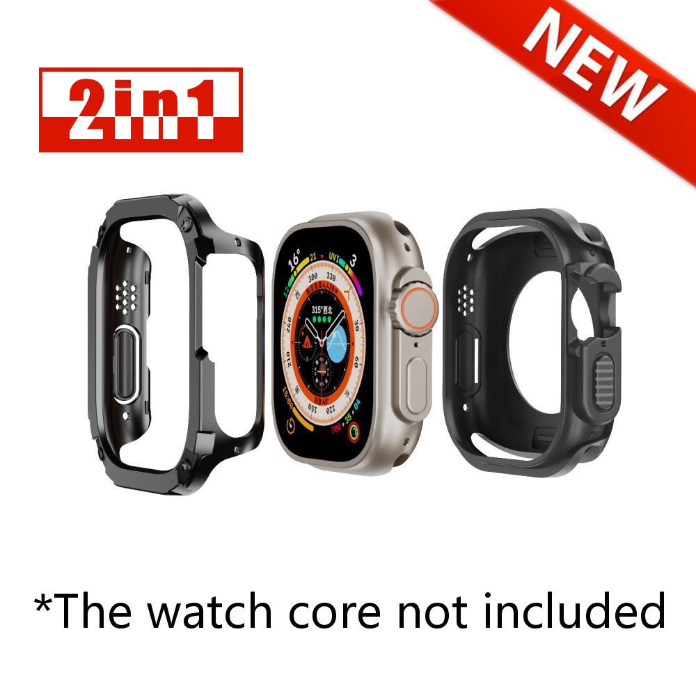 Ốp Bảo Vệ Chống Rơi Vỡ 2 Trong 1 Dành Cho Apple Watch Ultra 49mm 8 7 6 5 4 Se iwatch Series 40mm 41mm 44mm 45mm
