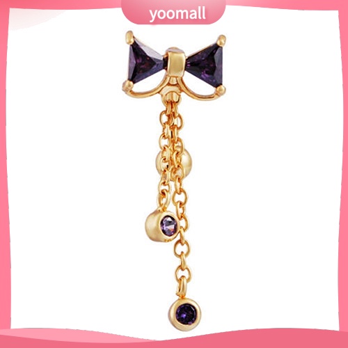 Khuyên Rốn Hình Nơ Đính Đá 14G Quyến Rũ