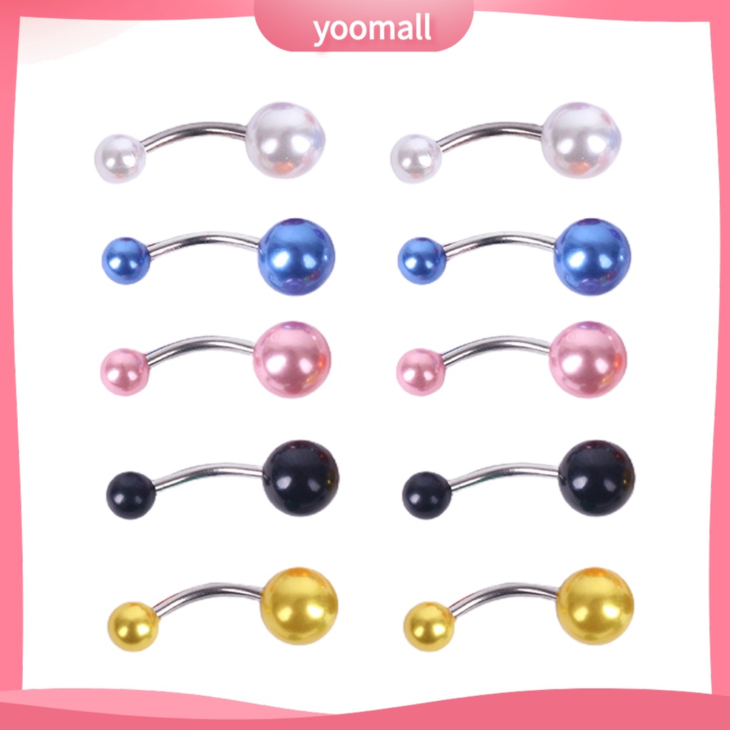 Set 10 Khuyên Rốn Acrylic Thời Trang Cá Tính