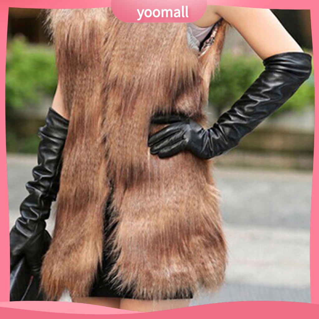 Găng Tay Giả Da Chống Gió Hở Ngón Tiện Dụng Khi Đi Mua Sắm