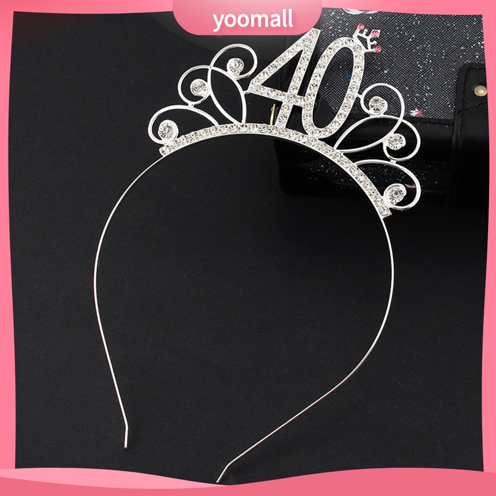 Băng Đô Vương Miện Trang Trí Tiệc Sinh Nhật 16 / 18 / 21 / 30 / 40 / 50 / 60 / 80