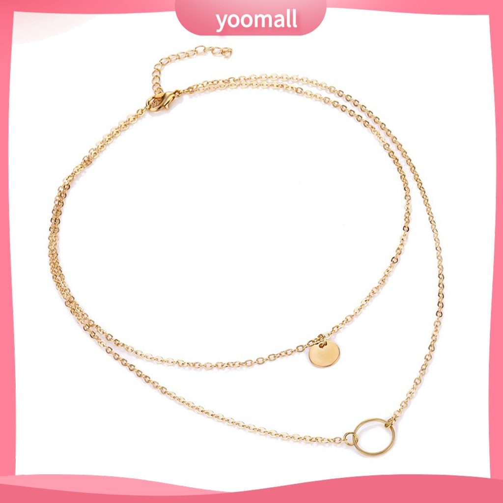 Vòng cổ 2 Lớp Mặt Tròn Thoải Mái Hợp Thời Trang