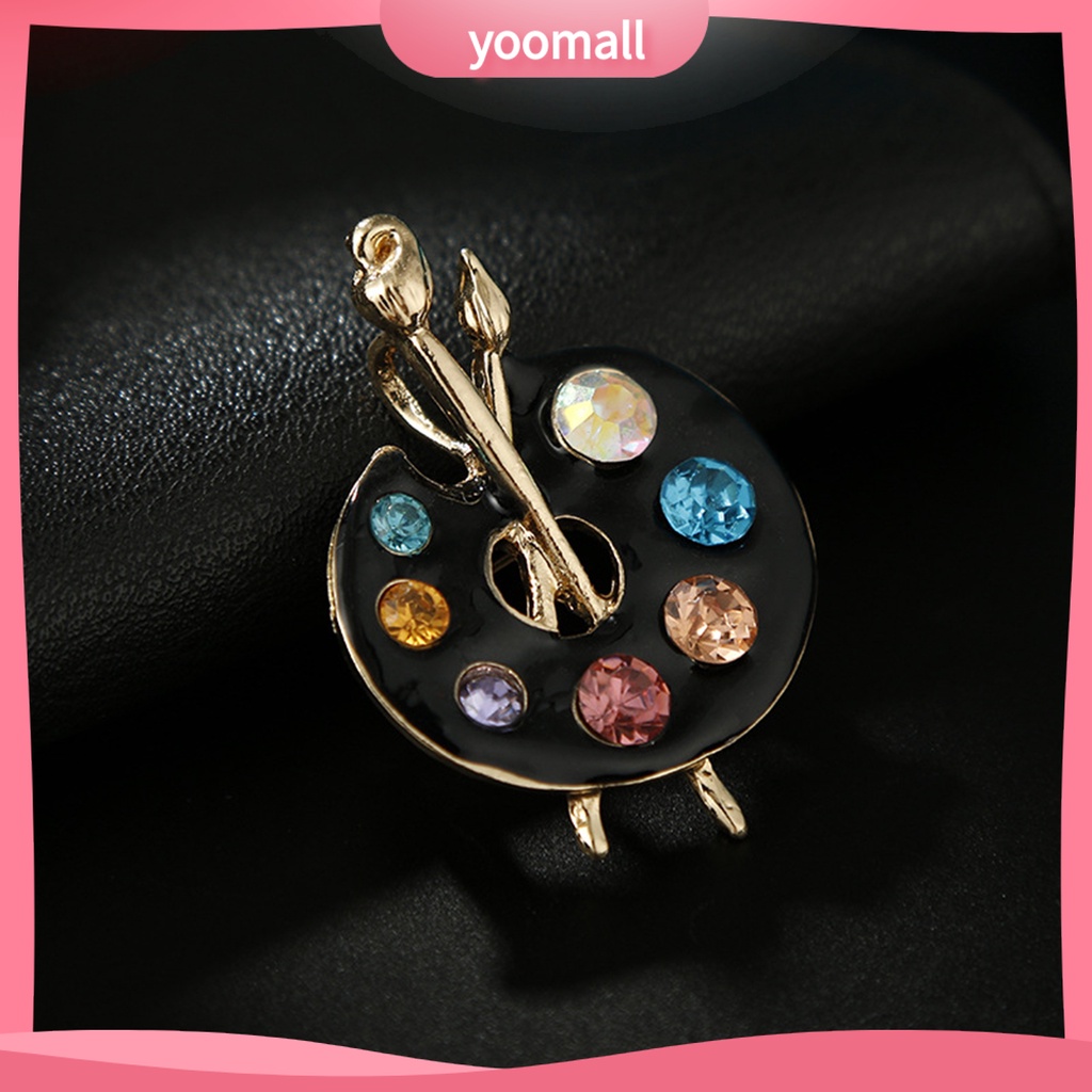 [YM] Ghim Cài Áo Họa Tiết Hình Học Tráng Men Bóng Cao Chống Rỉ Sét Tinh Tế Trang Trí Cho Nữ