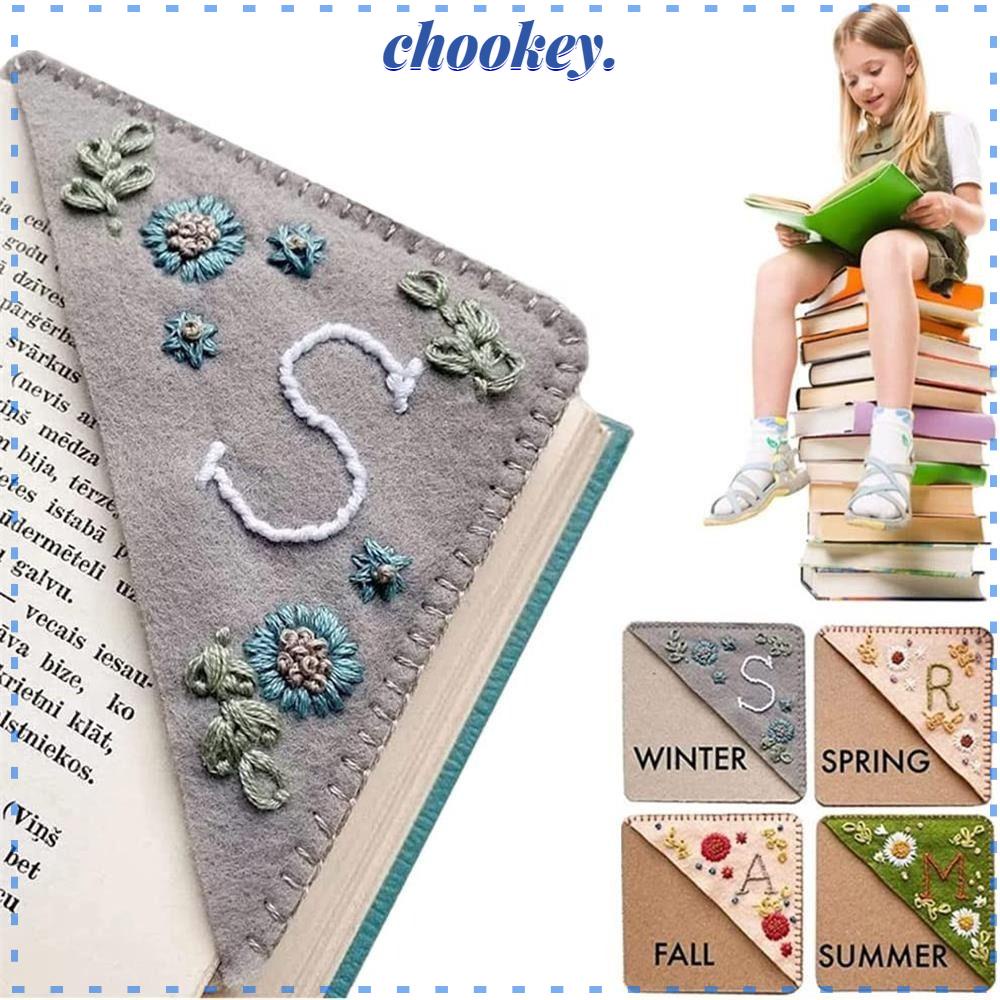 CHOOKEY Kẹp Đánh Dấu Trang Sách Thêu Tay Thiết Kế Mới