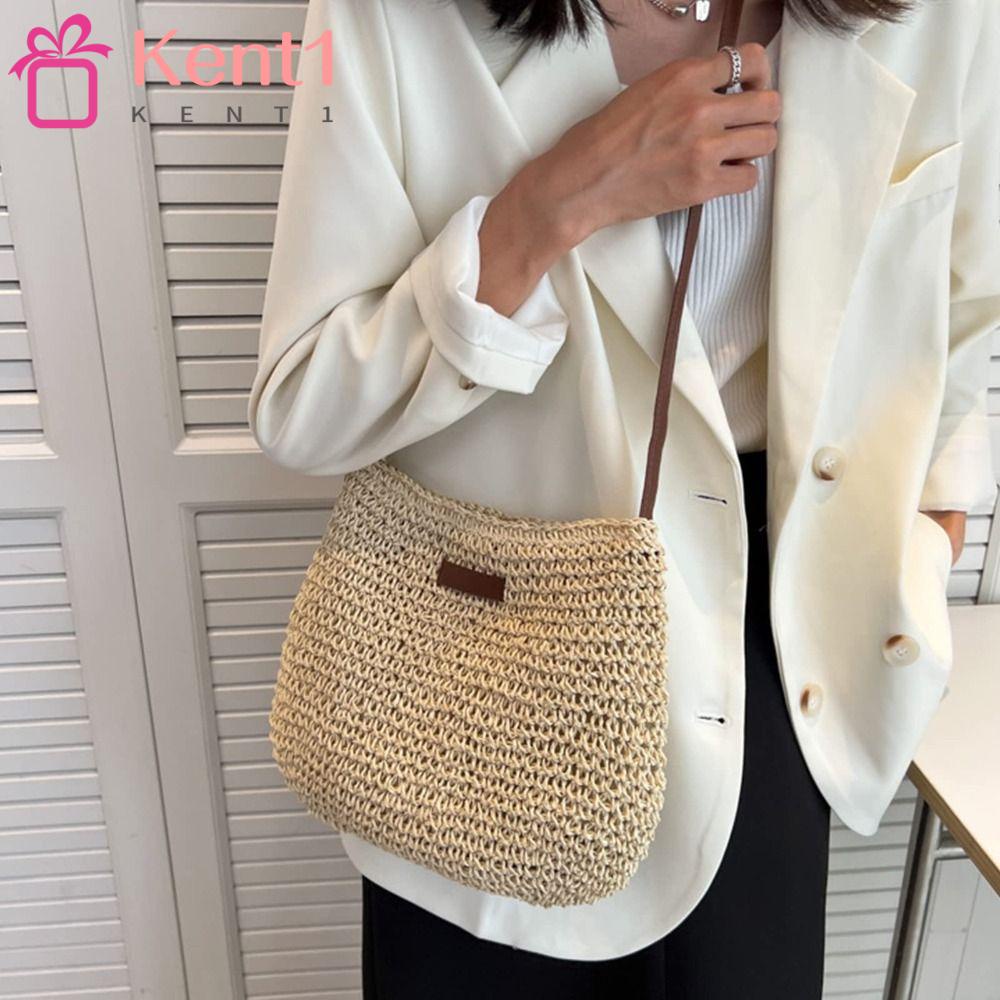 KENT1 Túi Xách Rơm Đan Thời Trang Hè Cho Nữ