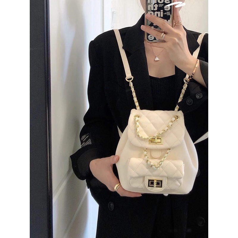 Ba Lô Mini Phong Cách Vintage Hàn Quốc Mới Cho Nữ