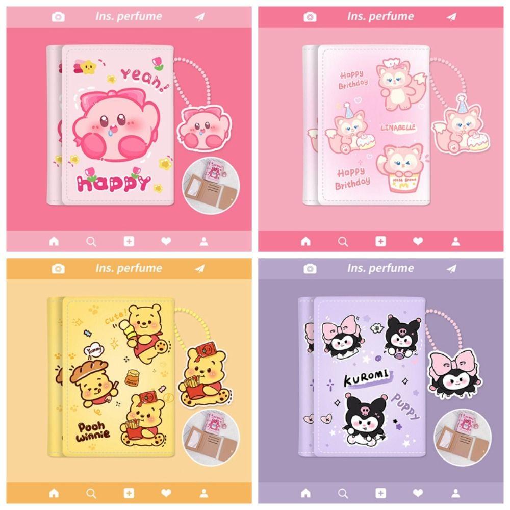 Ví Gấp Ba Mini In Hình Gấu / Cinnamoroll / Dâu Tây Dễ Thương Cho Bé
