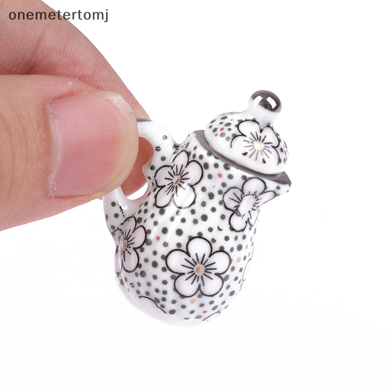 1 Bộ Ấm Tách Uống Trà Bằng Sứ 1: 12 Dùng Trang Trí Nhà Búp Bê