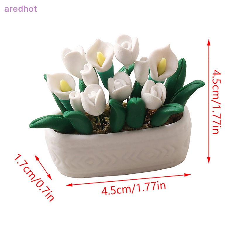 Chậu Hoa Tulip Trang Trí Nhà Búp Bê 1: 12 Mới