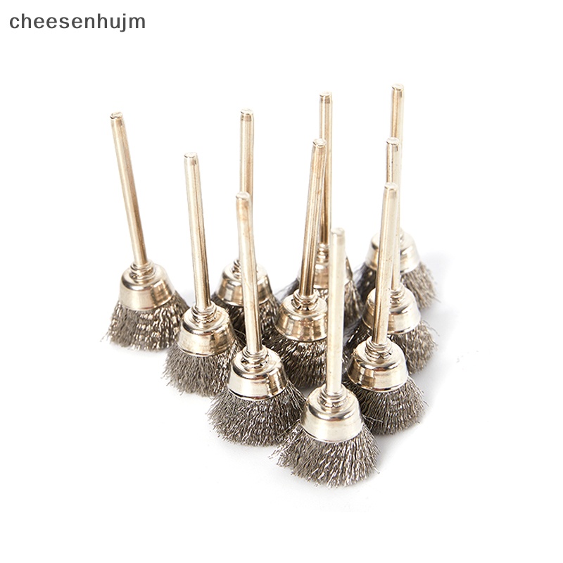 Set 10 Chổi Sợi Thép Đánh Bóng Loại Bỏ Rỉ Sét Tiện Dụng