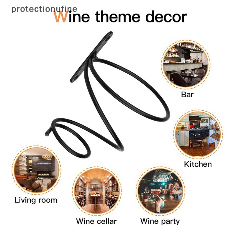 Giá Đỡ Chai Rượu Vang Bằng Kim Loại Treo Tường PR3VN