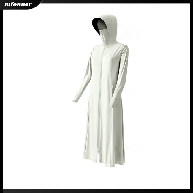 Áo Khoác Chống Nắng / Tia Uv Tay Dài Có Nón Thoáng Khí Thời Trang Mùa Hè Cho Nữ