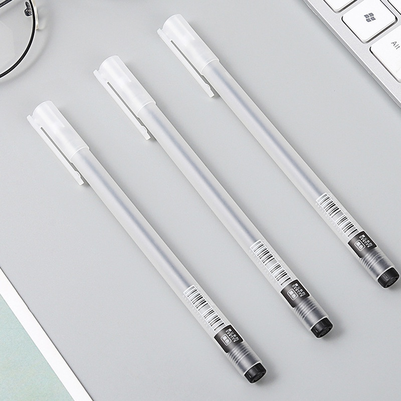 Bút gel đen xanh đỏ viết đều mực phụ kiện văn phòng phẩm