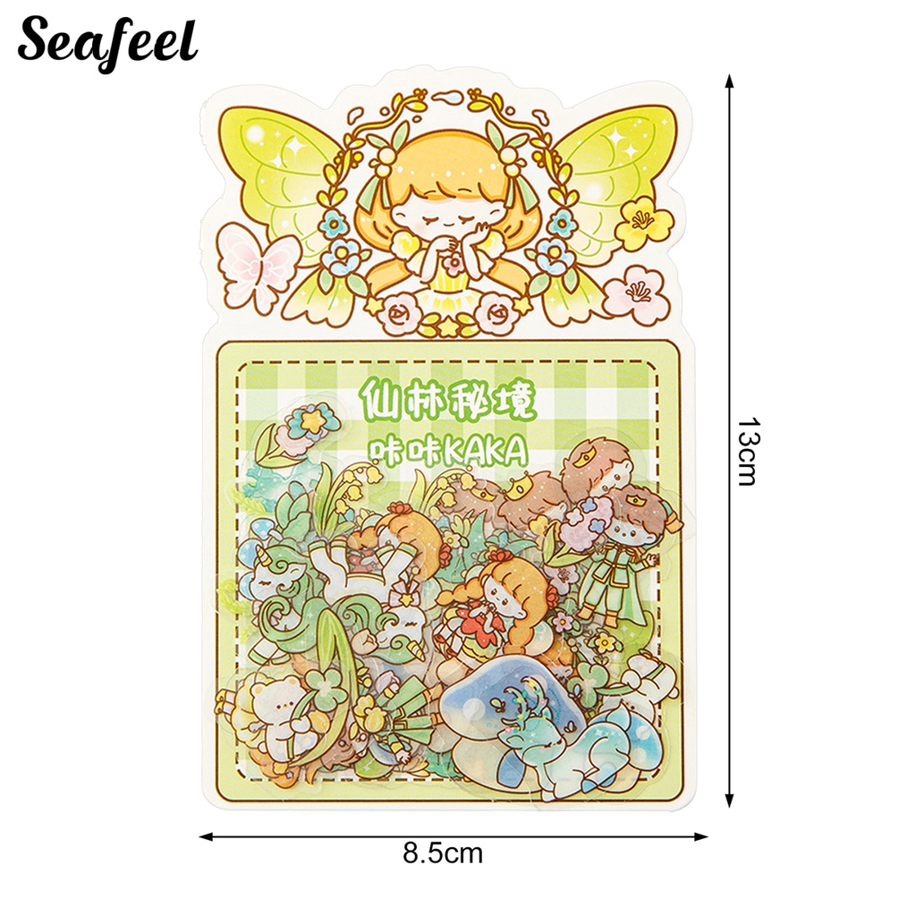 Bộ 50 Miếng Dán Trong Suốt Chống Thấm Nước Họa Tiết Graffiti Trang Trí Sổ Tay