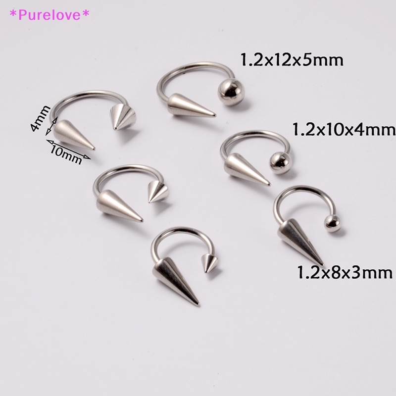 Khuyên Xỏ Mũi / Môi Bằng Thép Không Gỉ Phong Cách Gothic Thời Trang Mới