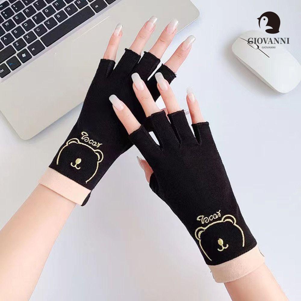 Găng Tay Lái Xe Chống Nắng Thoáng Khí In Chữ GIOVANNI Dành Cho Nữ