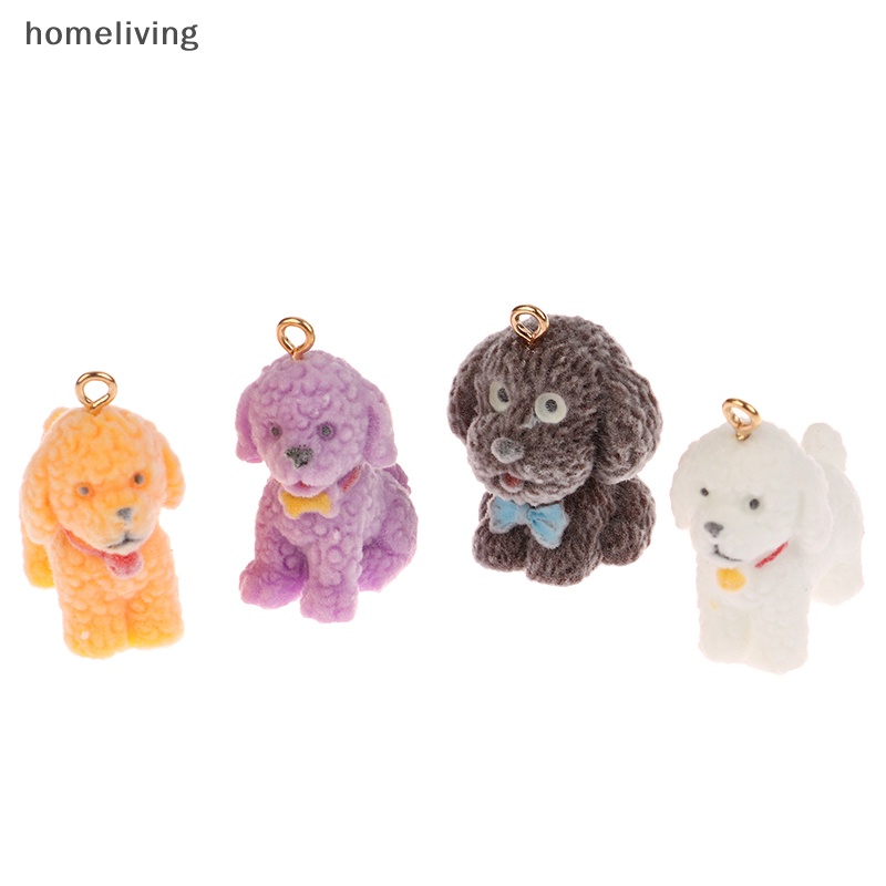Bộ 5 Móc Khóa / Dây Chuyền / Vòng Tay Hình Chú Chó Hoạt Hình Dễ Thương DIY