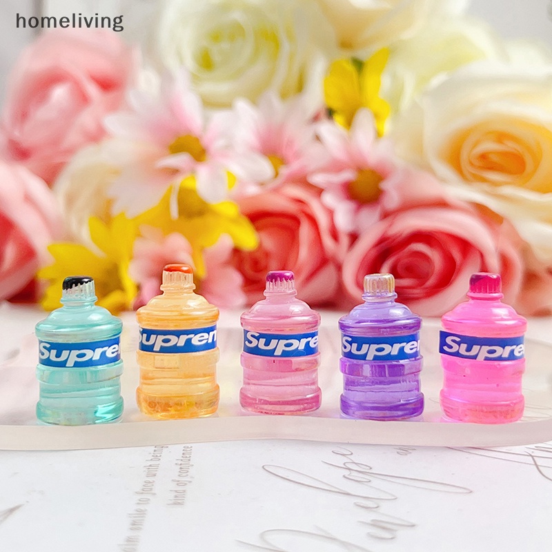 Bộ 5 Mô Hình Bình Kem Mini Bằng Resin Màu Dạ Quang Dùng Trang Trí Ốp Điện Thoại