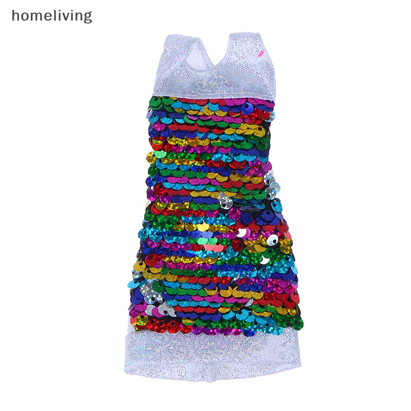 Đầm Ngắn Dáng Ôm Đính Kim Sa Lấp Lánh Dễ Thương 30cm Làm Quà Tặng Cho Bé Gái / Gia Đình DIY