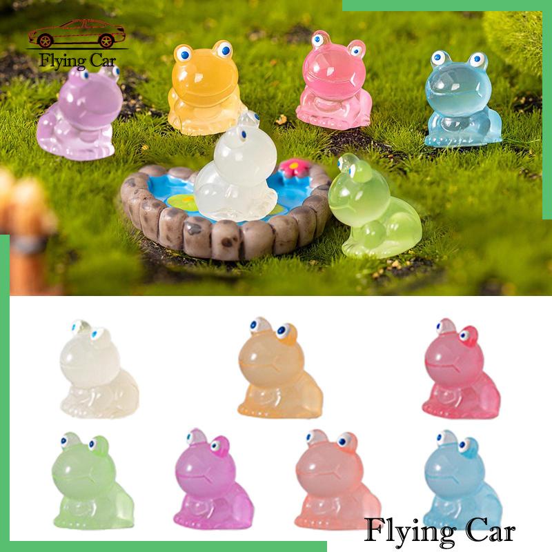 Mô Hình Chú Ếch Mini Bằng Resin Dạ Quang Trang Trí Bánh Kem