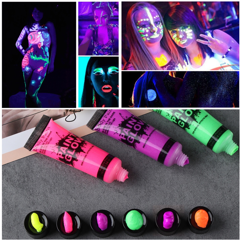 Màu Neon Vẽ Cơ Thể 10ml Dùng Trang Điểm Lễ Hội / Tiệc Pubg