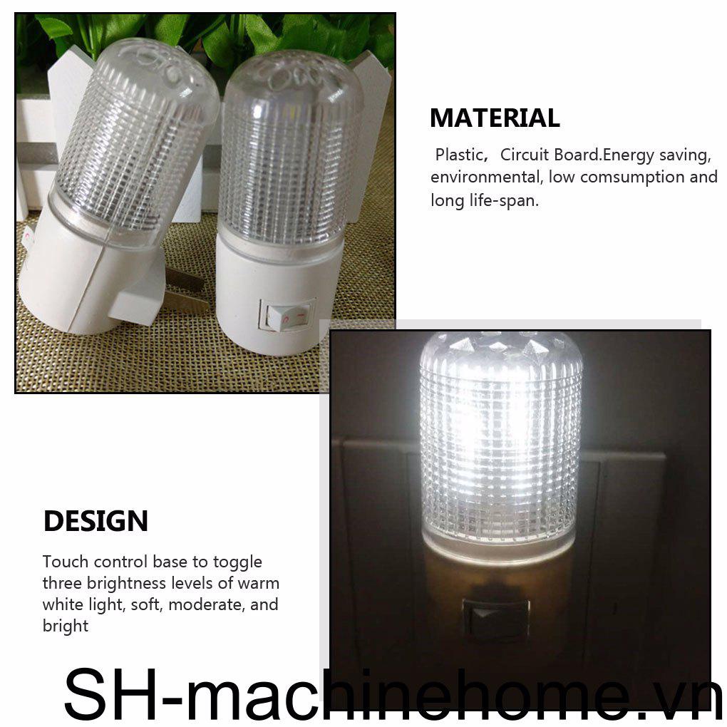 Đèn Ngủ 4 Bóng Led 90V-220V Ánh Sáng Trắng Bằng Nhựa Có Công Tắc Tiện Dụng Cho Gia Đình