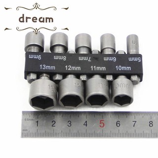 【DREAMLIFE】Durable 1/4" Hex Shank Power Socket Set Impact Holder Accessories Nut Driver
