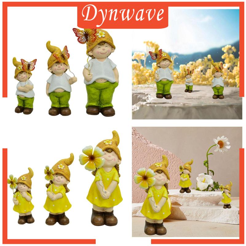Set 3 Bức Tượng Gnome Trang Trí Nghệ Thuật