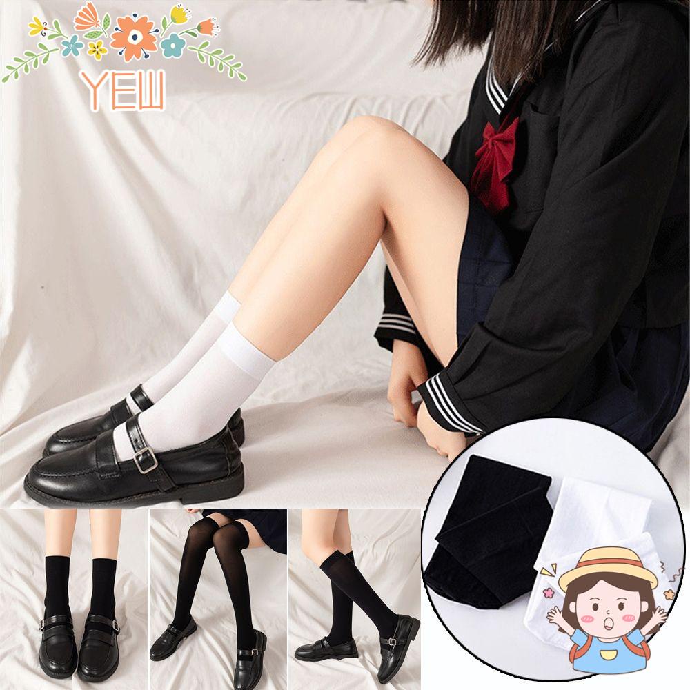 Vớ Dài Co Giãn Màu Sắc Mờ Quyến Rũ Phong Cách Lolita Dành Cho Nữ