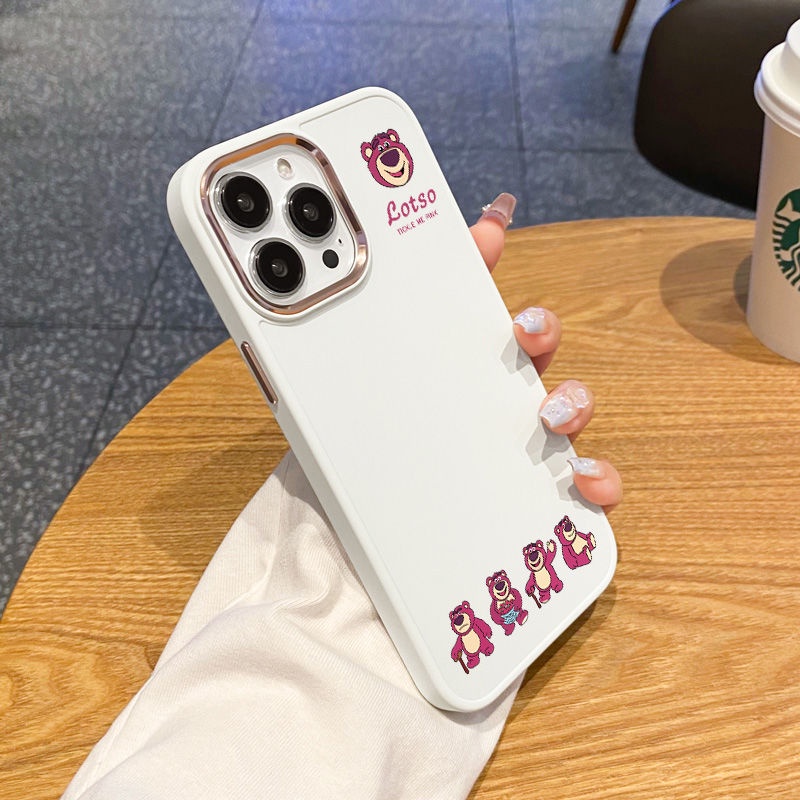 Ốp Điện Thoại Kim Loại Chống Rơi Hình Gấu Hoạt Hình Cho IPhone 7 7plus 8 8plus Xs Xr 11 12 13 14 Pro Plus Promax