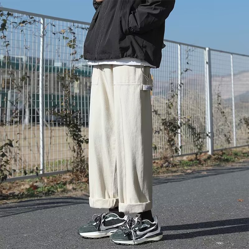 Quần Dài Ống Rộng Phong Cách Đường Phố Nhật Bản Cá Tính Dành Cho Nam