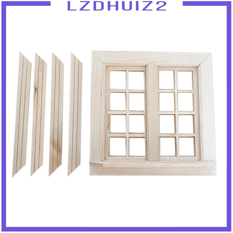 Mô Hình Cửa Sổ Trang Trí Nhà Búp Bê Tỉ Lệ 1 / 12