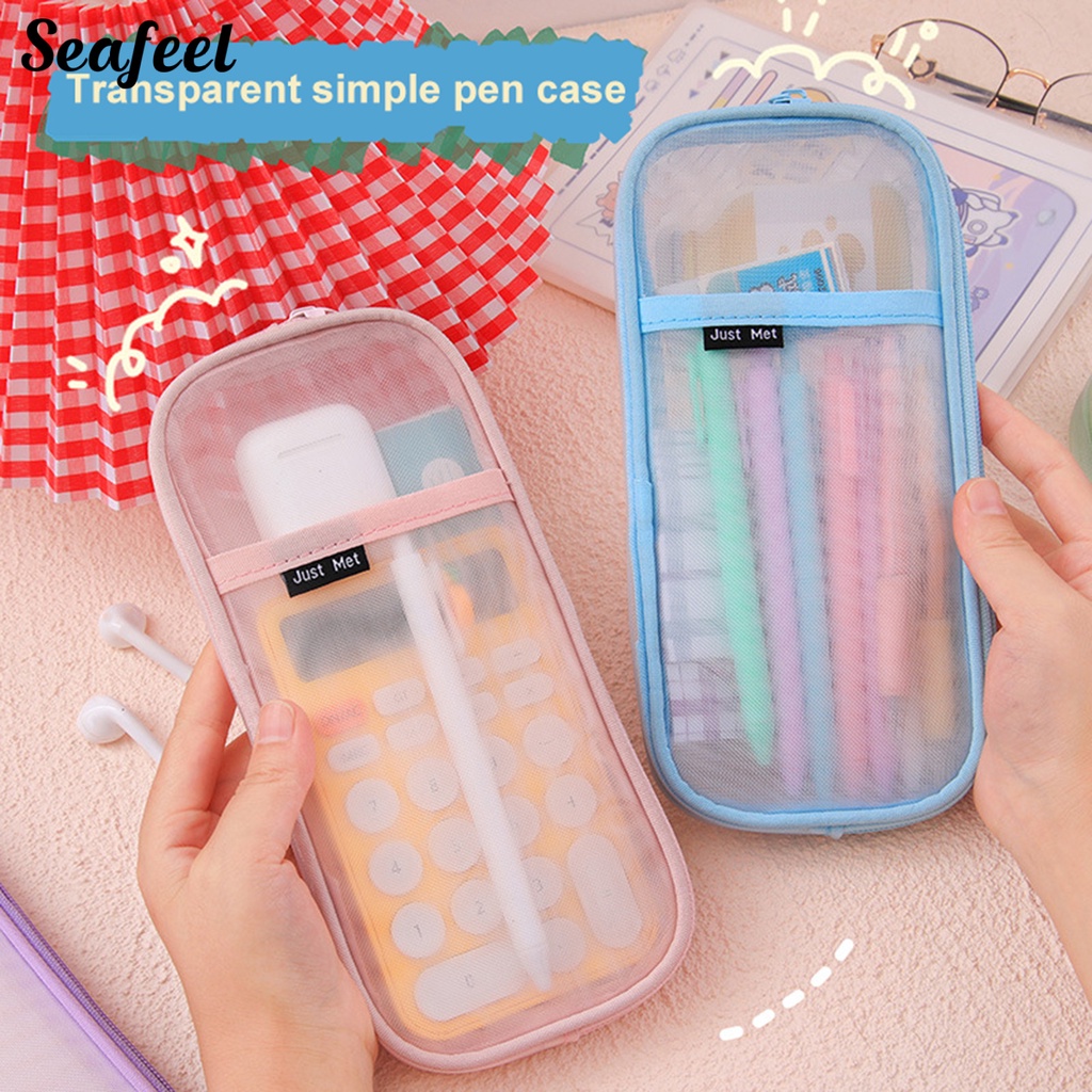 Túi Đựng Bút Trong Suốt Đơn Giản Thời Trang Phong Cách Hàn Quốc