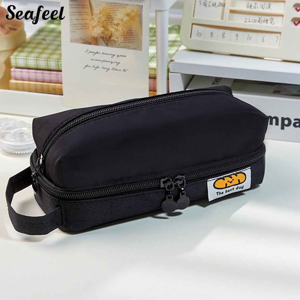 Túi Đựng Bút Đa Năng Nhiều Ngăn Có Tay Cầm Và Khóa Kéo Tiện Dụng