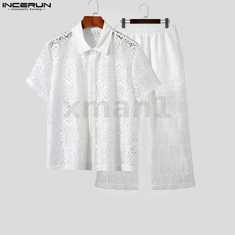 Xman INCERUN Bộ Hai Mảnh Cửa Sổ In Hoa Thời Trang Cho Nam