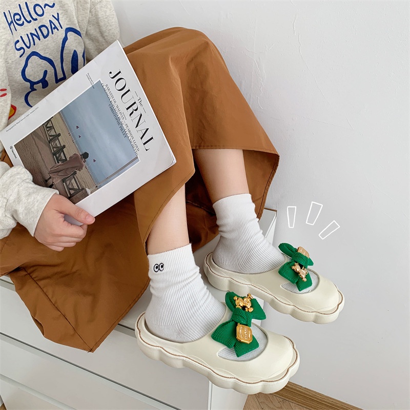 Gấu con bánh mì dép  giày thời trang mùa hè 2023  dép quai hậu nữ  dép sandal nữ  AA6470