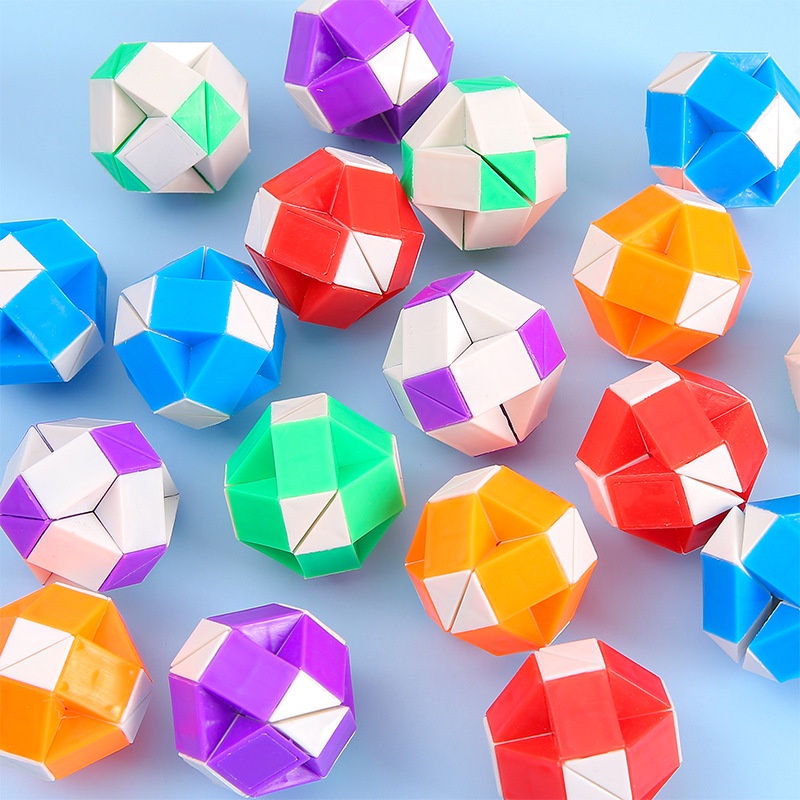 Đồ Chơi Khối Rubik 24 Mảnh Xếp Hình Mini Nhiều Hình Dạng Hỗ Trợ Giáo Dục Sớm Cho Bé Mẫu Giáo