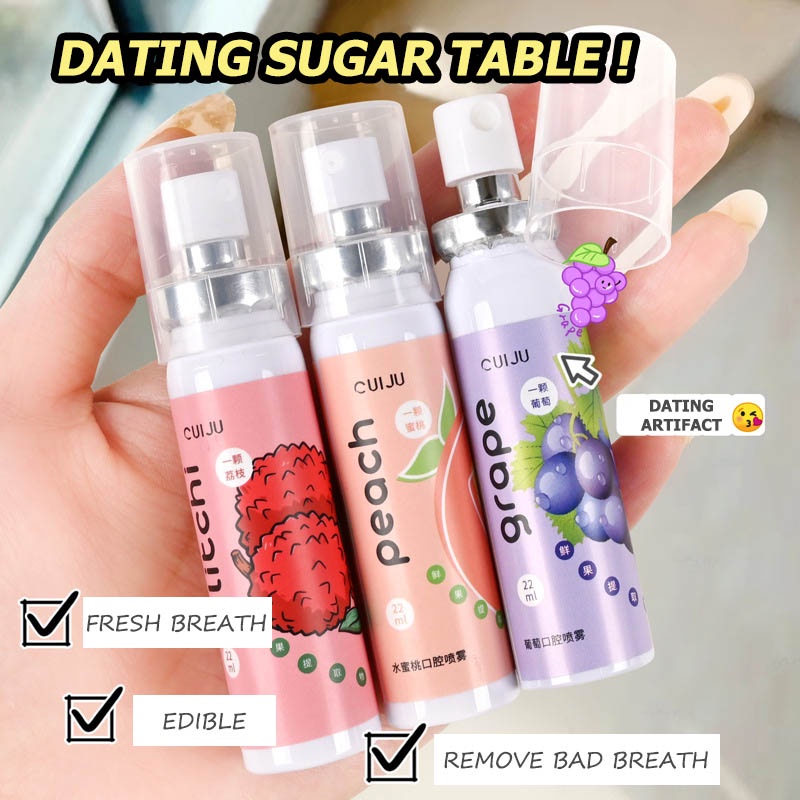 Cuiju Bình Xịt Miệng tươi Miệng điên bình xịt miệng sạch, trái cây fe7u