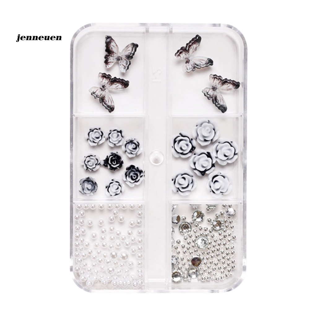 1 Hộp Hạt Ngọc Trai Giả Mini Đính Móng Tay 3D